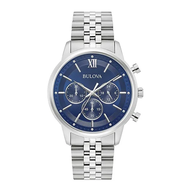 Đồng Hồ Nam Bulova Men's Classic Chronograph Watch 96A262 Màu Bạc