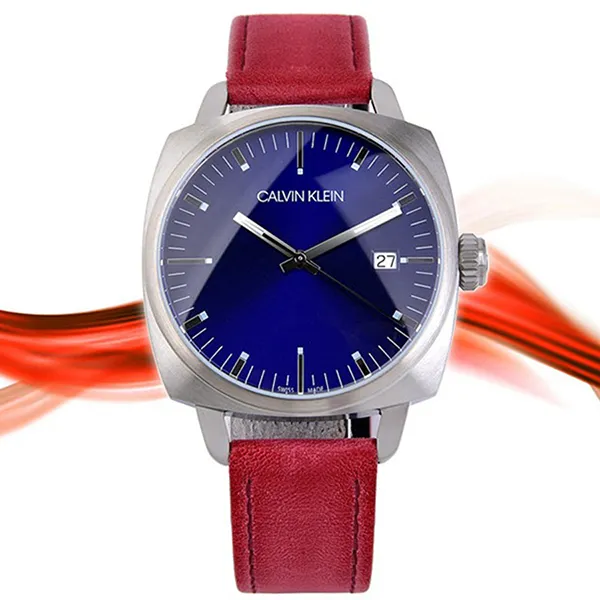 Đồng Hồ Nam Calvin Klein Quartz K9N111ZN Frater Màu Xanh Đỏ