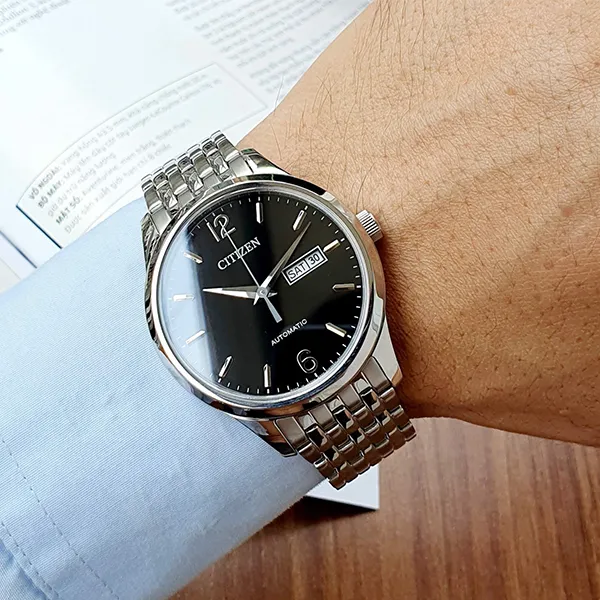 Đồng Hồ Nam Citizen Automatic NH7500-53E Màu Bạc Đen