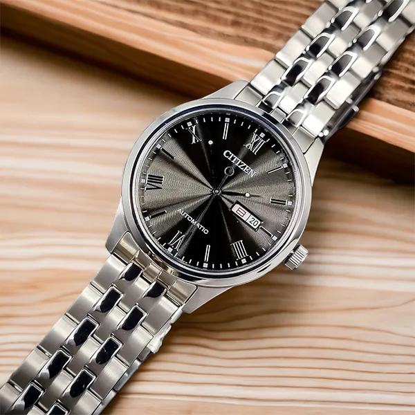 Đồng Hồ Nam Citizen Automatic NH7501-85H Màu Bạc Đen