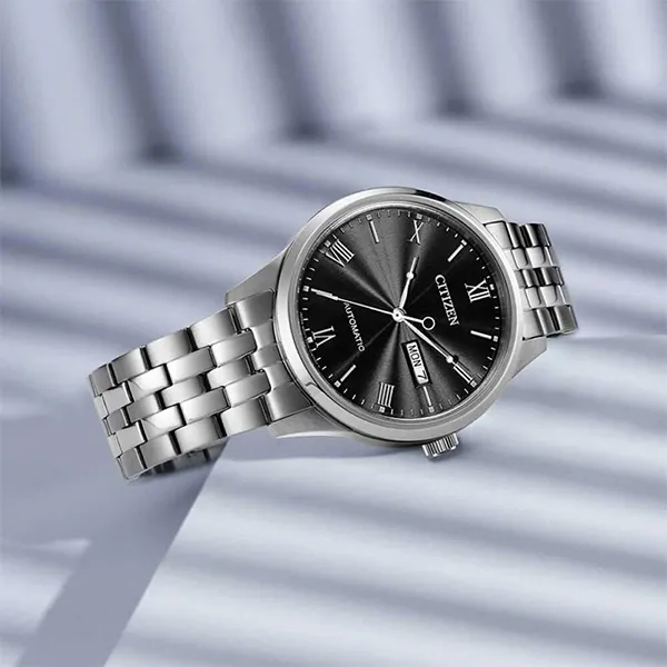 Đồng Hồ Nam Citizen Automatic NH7501-85H Màu Bạc Đen