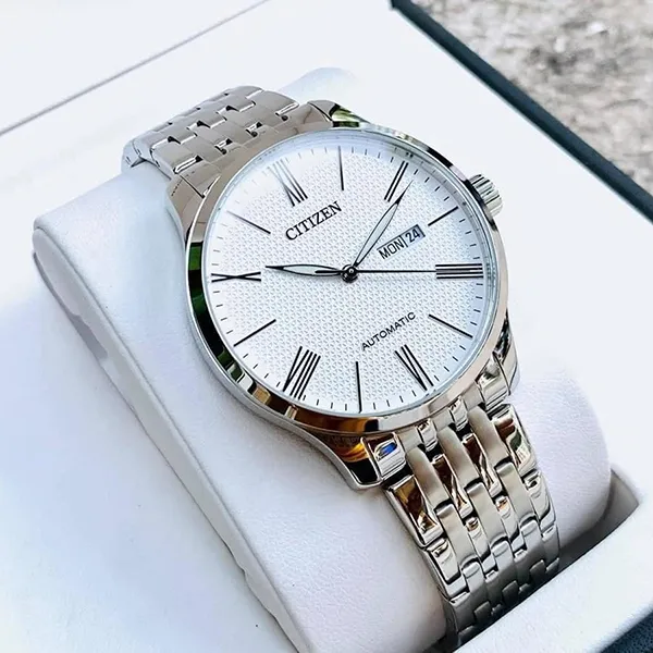 Đồng Hồ Nam Citizen Automatic White Dial Men Watch NH8350-59A Màu Bạc