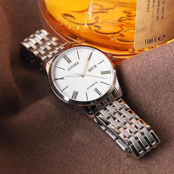 Đồng Hồ Nam Citizen Automatic White Dial Men Watch NH8350-59A Màu Bạc