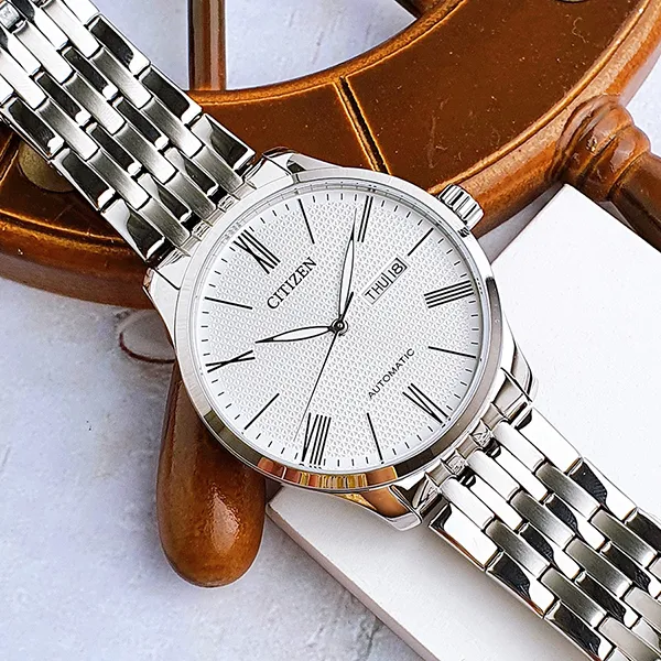 Đồng Hồ Nam Citizen Automatic White Dial Men Watch NH8350-59A Màu Bạc