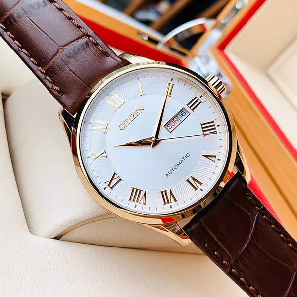 Đồng Hồ Nam Citizen Automatic NH8363-14A Màu Nâu