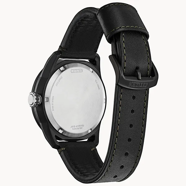Đồng Hồ Nam Citizen Avion Green Dial Leather Strap AW1735-03X Màu Đen - Đồng hồ - Vua Hàng Hiệu