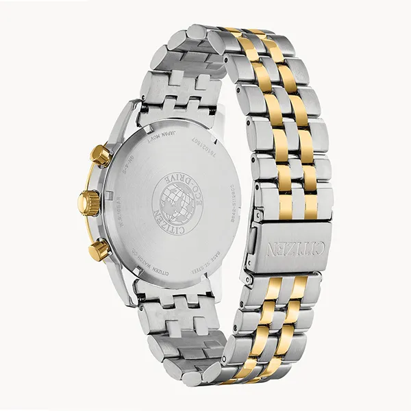 Đồng Hồ Nam Citizen Corso Eco-Drive Men's Watch CA7004-54A Màu Bạc/Vàng Gold