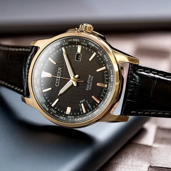 Đồng Hồ Nam Citizen Eco-Drive BX1003-08E Màu Đen Vàng