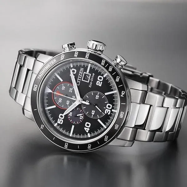 Đồng Hồ Nam Citizen Eco-Drive Chronograph CA0641-83E Màu Đen Bạc