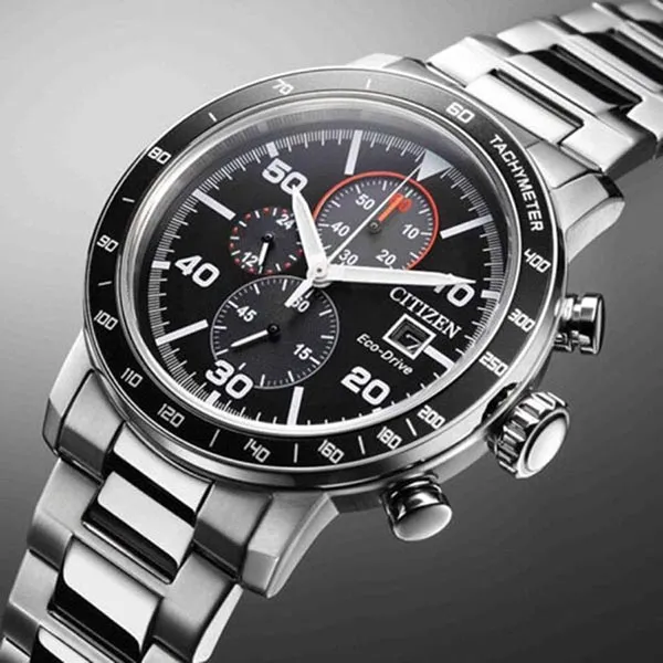 Đồng Hồ Nam Citizen Eco-Drive Chronograph CA0641-83E Màu Đen Bạc