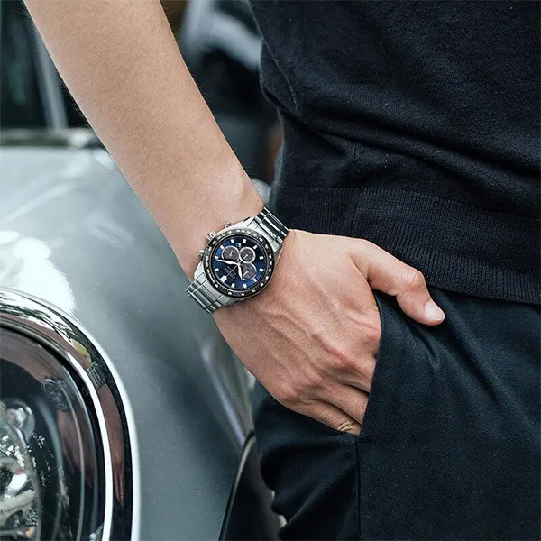 Đồng Hồ Nam Citizen Eco-Drive Chronograph CA4454-89L Màu Bạc Xanh Lam