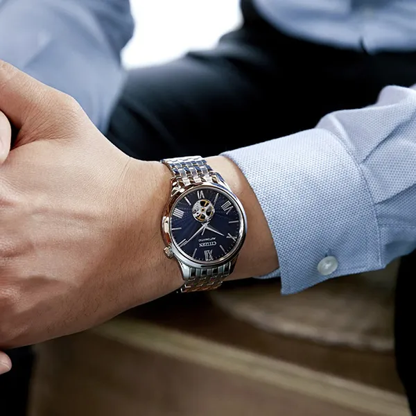 Đồng Hồ Nam Citizen Mechanical Automatic Watch NH9130-84L Màu Bạc Xanh Đậm - Đồng hồ - Vua Hàng Hiệu