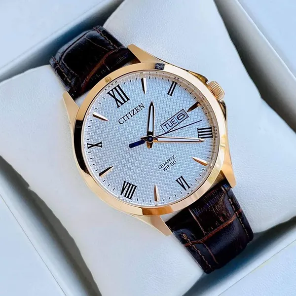 Đồng Hồ Nam Citizen Men Quartz Watch BF2023-01A Màu Nâu