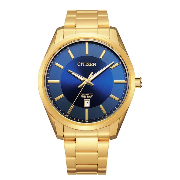 Đồng Hồ Nam Citizen Men's Gold Tone Stainless Steel Blue Dial Watch BI1032-58L Màu Vàng Gold - 4