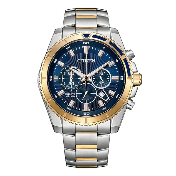 Đồng Hồ Nam Citizen Quartz Gents Watch AN8206-53L Màu Bạc/Vàng Gold