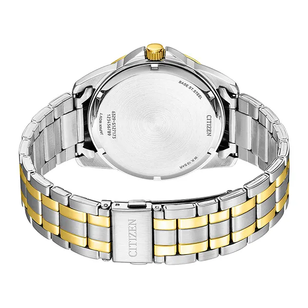 Đồng Hồ Nam Citizen Quartz Gents Watch Black Dial AG8348-56E Màu Bạc/Vàng Gold