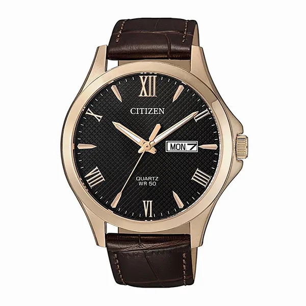 Đồng Hồ Nam Citizen Quartz Mens Watch BF2023-01H Màu Nâu