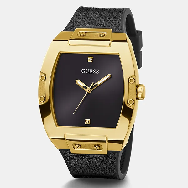 Đồng Hồ Nam Guess Leather Analogue Watch GW0386G3 Màu Đen - Đồng hồ - Vua Hàng Hiệu
