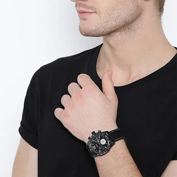 Đồng Hồ Nam Guess Men's Fleet Chronograph Silicone Watch W0971G1 Màu Đen - Đồng hồ - Vua Hàng Hiệu