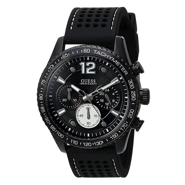 Đồng Hồ Nam Guess Men's Fleet Chronograph Silicone Watch W0971G1 Màu Đen - Đồng hồ - Vua Hàng Hiệu
