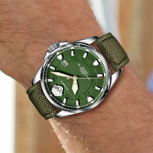 Đồng Hồ Nam Kassaw Watch S15008-1 Màu Xanh Green