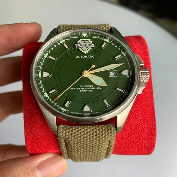 Đồng Hồ Nam Kassaw Watch S15008-1 Màu Xanh Green