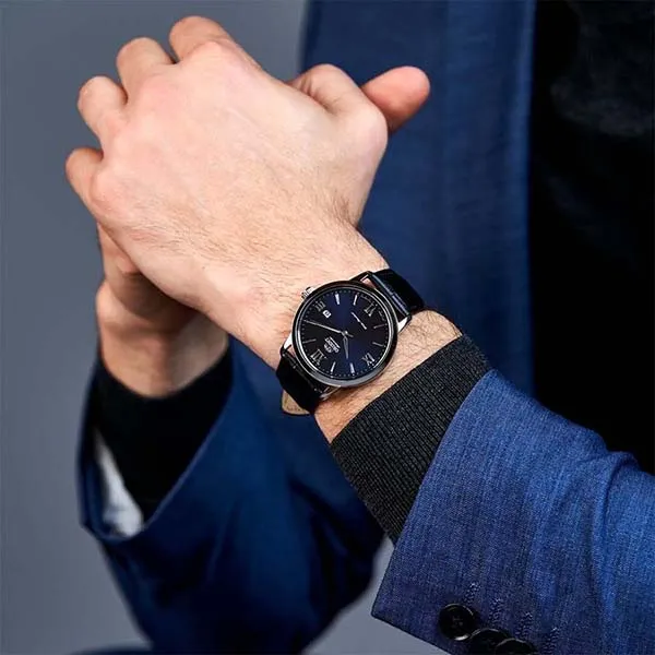 Đồng Hồ Nam Orient Contemporary Automatic Watch RA-AC0F11L10B Màu Đen Mặt Xanh - Đồng hồ - Vua Hàng Hiệu