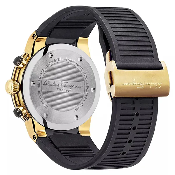 Đồng Hồ Nam Salvatore Ferragamo Chronograph F-80 Black Watch 44mm SFDL00318 Màu Đen Vàng - Đồng hồ - Vua Hàng Hiệu