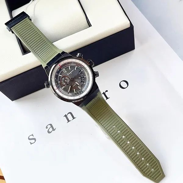 Đồng Hồ Nam Salvatore Ferragamo F-80 Green Rubber FQ2010013 Màu Xanh Green