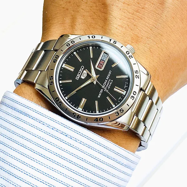 Đồng Hồ Nam Seiko 5 Automatic SNKE01K1 Màu Bạc Đen