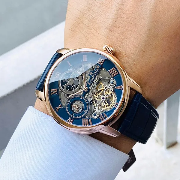 Đồng Hồ Nam Thomas Earnshaw Longitude Dual Time Automatic Watch ES-8006-0A Màu Xanh Lam