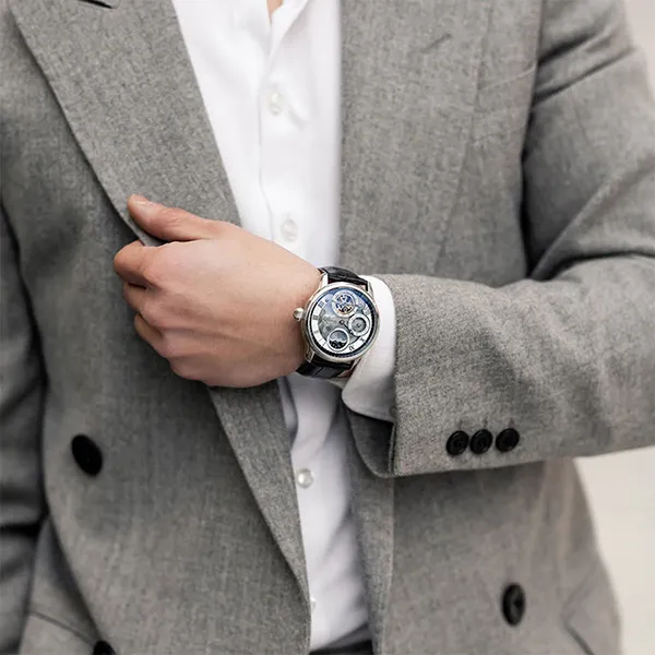 Đồng Hồ Nam Thomas Earnshaw Longitude Shadow Sun & Moon Automatic Watch ES-8063-01 Màu Đen