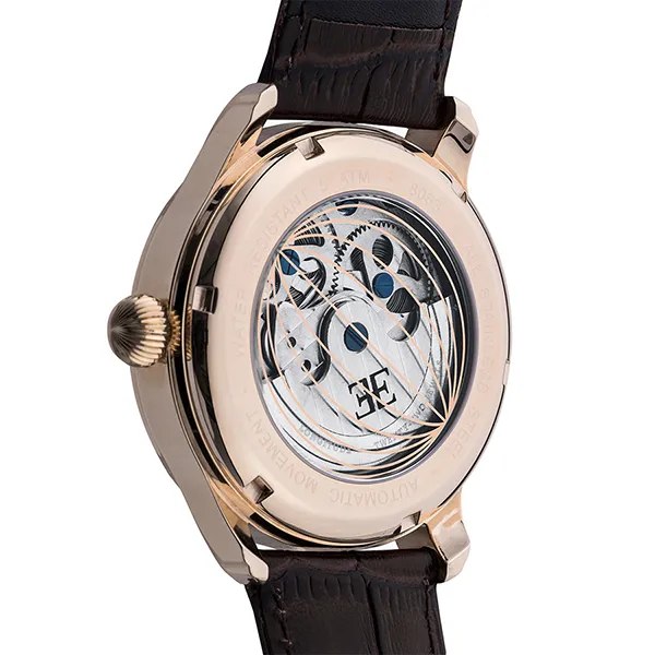 Đồng Hồ Nam Thomas Earnshaw Longitude Shadow Sun & Moon Automatic Watch ES-8063-06 Màu Nâu