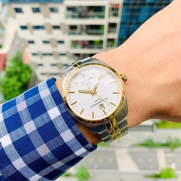 Đồng Hồ Nam Tissot Autoamatic PR100 T101.407.22.031.00 Màu Trắng Bạc - Đồng hồ - Vua Hàng Hiệu