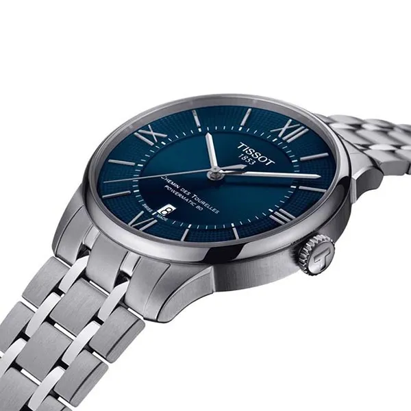 Đồng Hồ Nam Tissot Automatic Chemin Des Tourelles Powermatic 80 T099.407.11.048.00 Màu Xanh Bạc