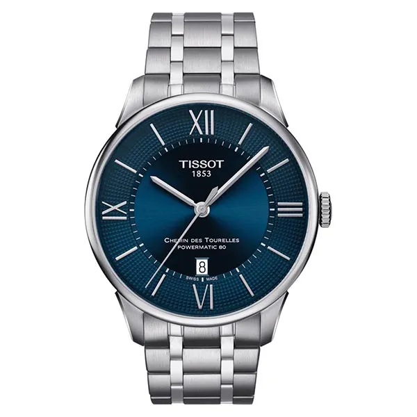 Đồng Hồ Nam Tissot Automatic Chemin Des Tourelles Powermatic 80 T099.407.11.048.00 Màu Xanh Bạc