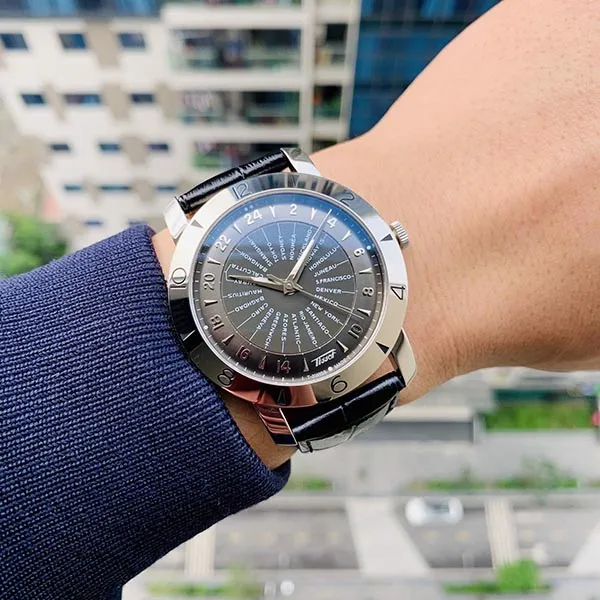 Đồng Hồ Nam Tissot Automatic Heritage Worldtimer GMT Special Edition - T078.641.16.057.00 Màu Đen - Đồng hồ - Vua Hàng Hiệu