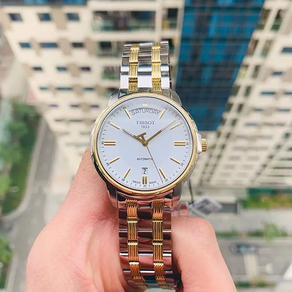 Đồng Hồ Nam Tissot Automatic III Day Date T065.930.22.031.00 Màu Trắng Bạc