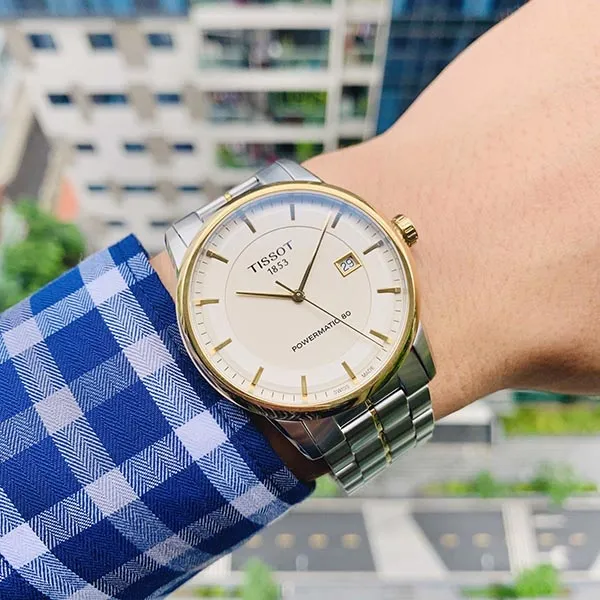 Đồng Hồ Nam Tissot Automatic Luxury Powermatic 80 DemiGold - T086.407.22.261.00 Màu Trắng Bạc