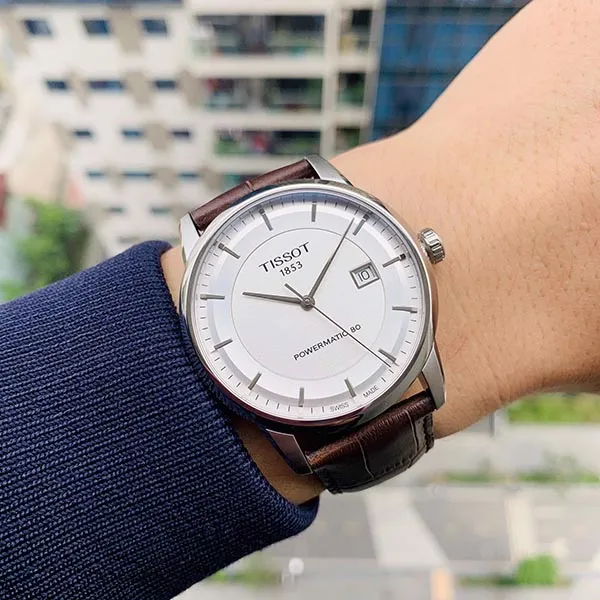 Đồng Hồ Nam Tissot Automatic Luxury Powermatic 80 White T086.407.16.031.00 Màu Nâu Trắng