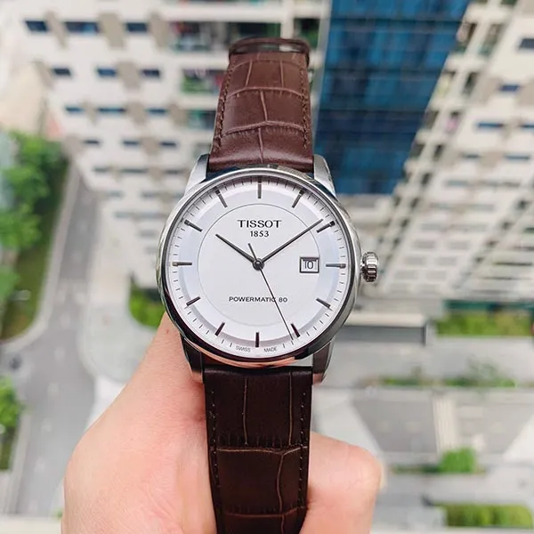 Đồng Hồ Nam Tissot Automatic Luxury Powermatic 80 White T086.407.16.031.00 Màu Nâu Trắng