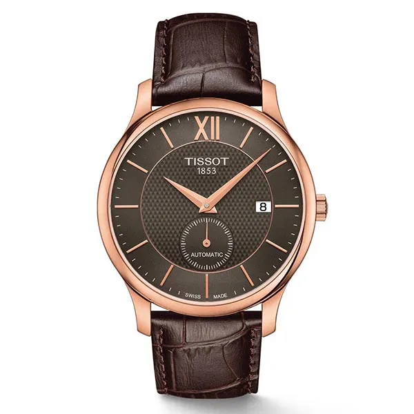 Đồng Hồ Nam Tissot Automatic Small Second T063.428.36.068.00 Màu Nâu Vàng - Đồng hồ - Vua Hàng Hiệu