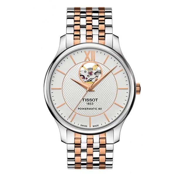 Đồng Hồ Nam Tissot Automatic Tradition Powermatic 80 T063.907.22.038.01 Màu Trắng Bạc
