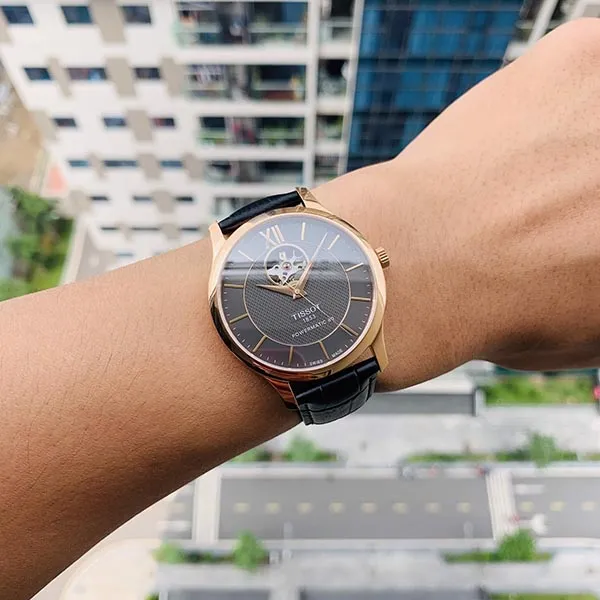 Đồng Hồ Nam Tissot Automatic Tradition Powermatic 80 T063.907.36.068.00 Màu Đen - Đồng hồ - Vua Hàng Hiệu