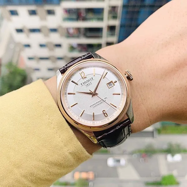 Đồng Hồ Nam Tissot Ballade COSC 39MM Powermatic T108.408.26.037.00 Màu Nâu Trắng