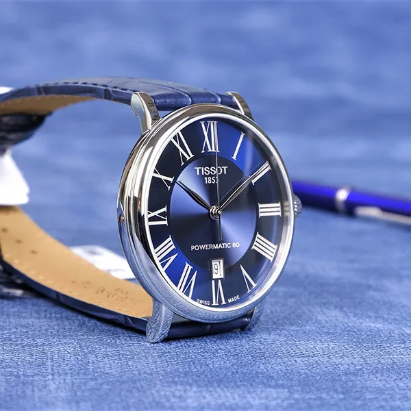 Đồng Hồ Nam Tissot Carson Premium Powermatic 80 T122.407.16.043.00 Màu Xanh