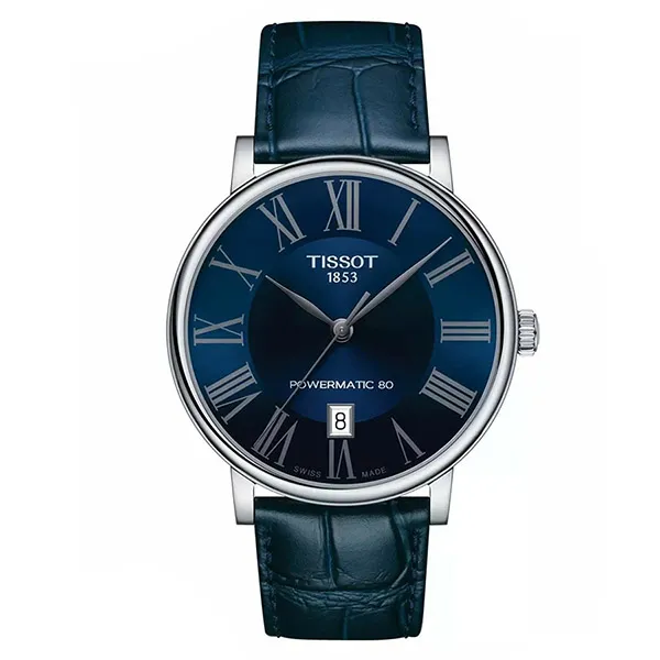 Đồng Hồ Nam Tissot Carson Premium Powermatic 80 T122.407.16.043.00 Màu Xanh