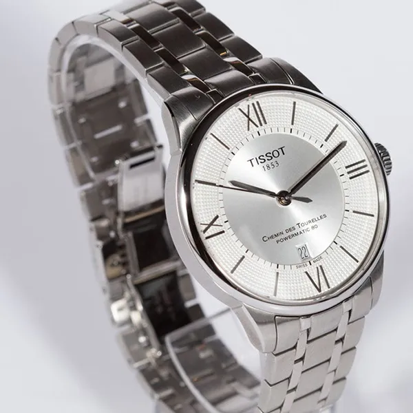 Đồng Hồ Nam Tissot Chemin Des Tourelles Automatic Cosc T099.408.11.038.00 Màu Trắng Bạc