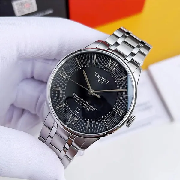 Đồng Hồ Nam Tissot Chemin Des Tourelles Automatic Cosc T099.408.11.058.00 Màu Đen Bạc - Đồng hồ - Vua Hàng Hiệu