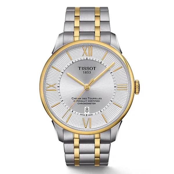 Đồng Hồ Nam Tissot Chemin Des Tourelles Chronomerter T099.408.22.038.00 Màu Bạc Trắng - Đồng hồ - Vua Hàng Hiệu